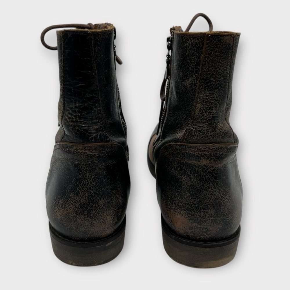 Bed Stu Protege Cobbler Combat Boots Side Zip Men’s 11 Great Condition! Leather - Picture 5 of 8